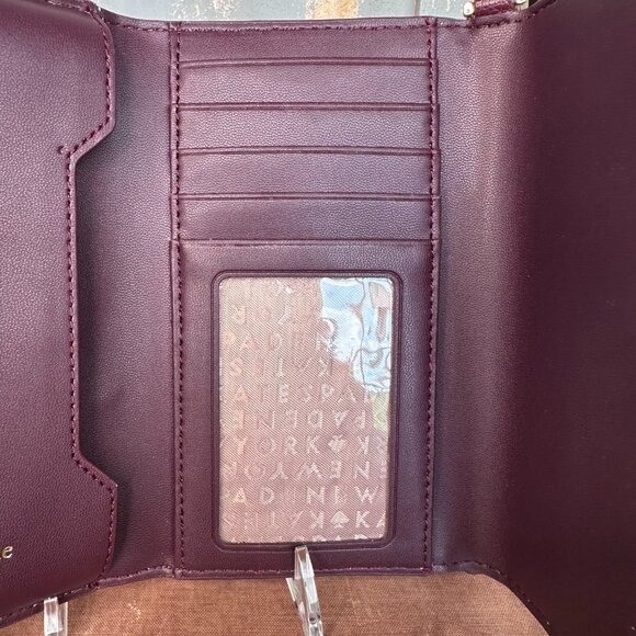 Kate Spade Laurel Way Glitter iPhone Wristlet Deep Plum NWOT - Picture 11 of 15